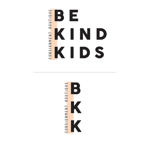 Be Kind!  Upscale, hip kids clothing store encouraging positivity Ontwerp door ReneeBright