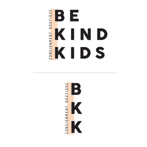 Be Kind!  Upscale, hip kids clothing store encouraging positivity Design by ReneeBright