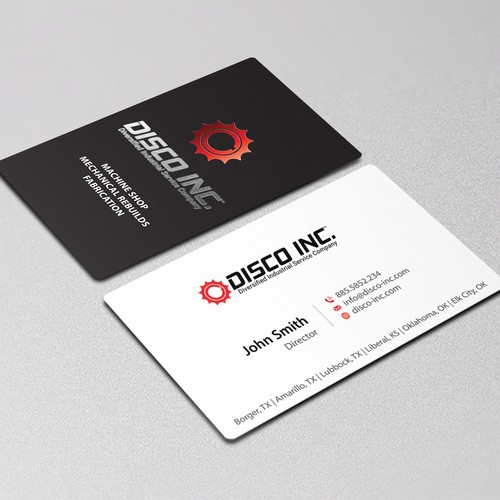 Business Card Design for Industrial Service Company Diseño de conceptu