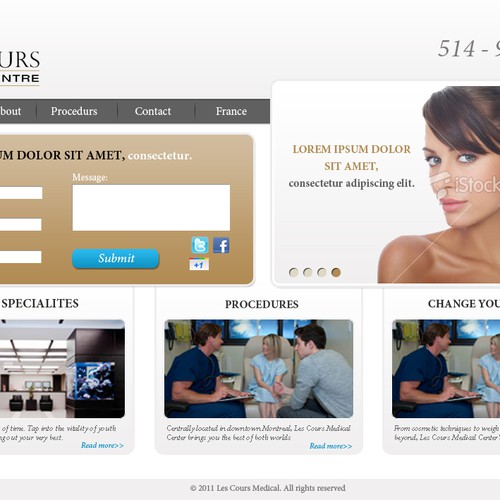 Les Cours Medical Centre needs a new website design Ontwerp door Des♥️N
