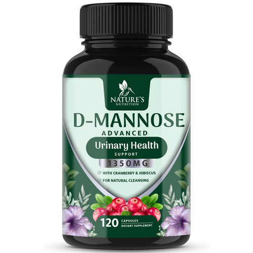 Colorful D-Mannose Design Needed for Nature's Nutrition Design by R O S H I N