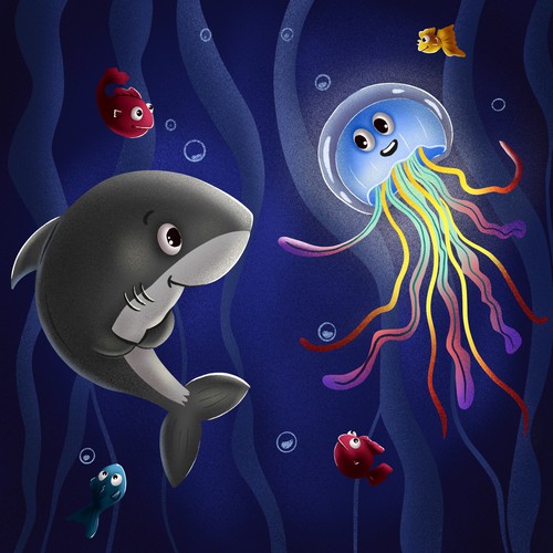 Design One Page Design for Glow Shark Kids Book Design Ontwerp door Andriana91Art