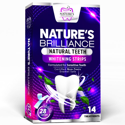 Natural Design Needed for Nature's Brilliance Whitening Strips Design by agooshe