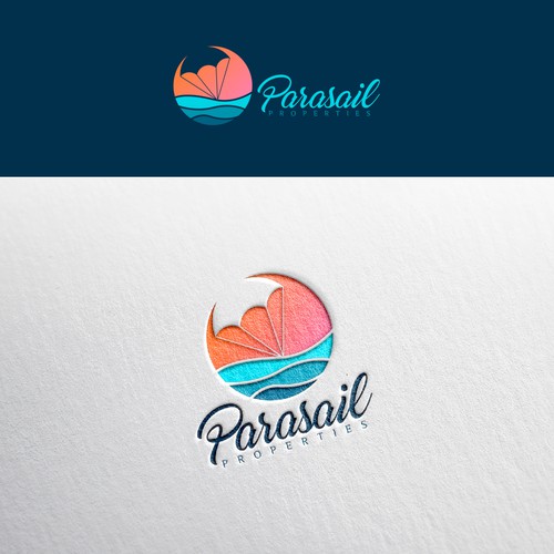 Looking for a warm, friendly logo that is bright and reminiscent of parasailing in Florida. Design by klompica