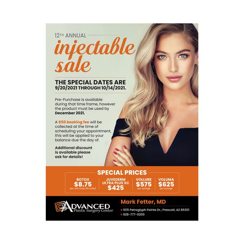 Botox and Filler Injectable Sale Add Design by SoftSkills