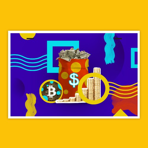 Poster design - duffle bag full of money, gold bars & bitcoin, Poster  contest