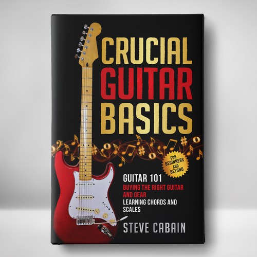 Need a powerful and eye catching design for a book about guitar. Design by Klassic Designs