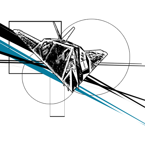 Tattoo with Stealth Bomber Design by 5291