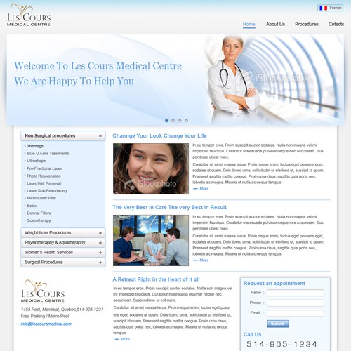 Les Cours Medical Centre needs a new website design Design by sarath143
