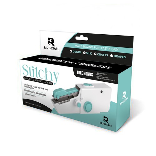 Create Packaging for Moden Handheld Sewing Machine Design by Munez Studio