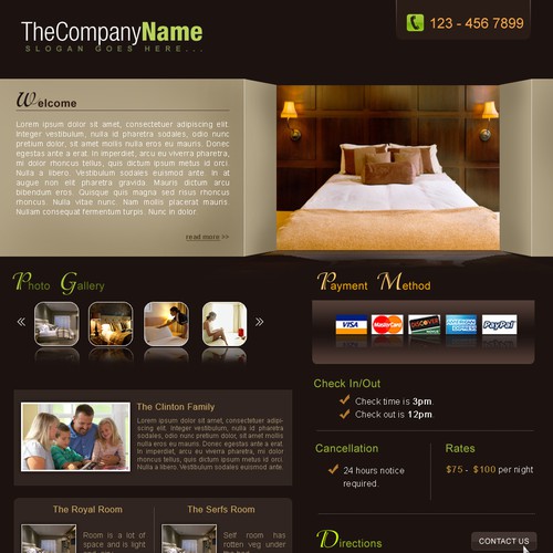 1-3 Page Website Template Design von cavitehub