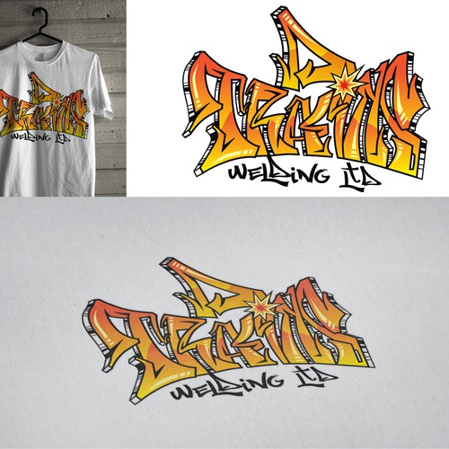 Create a graffiti masterpiece for dtrains welding | Logo design contest