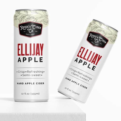 modern Hard apple cider can label Design by Shark1@