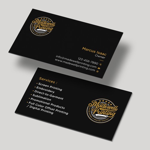 Business Card for a Custom Clothing/Product Business Design by Rskylight