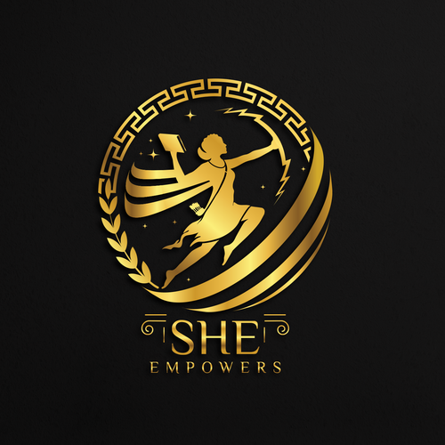 SHEempowers - luxurious design of a woman preferrably in some kind of a circle to appeal to women professionals Design by Nag Creative