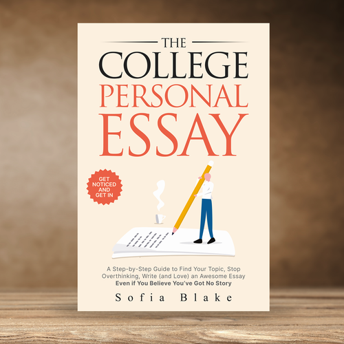 Sharp, fun, upbeat design for a book cover on writing for college applicants Design by praveen007
