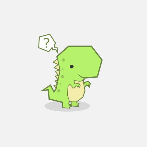 draw a cute T-REX icon/mascot Réalisé par ies