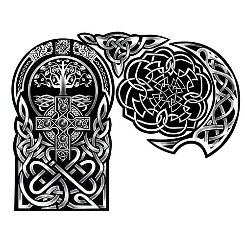 Celtic tattoo around/encasing existing cross | Tattoo contest | 99designs