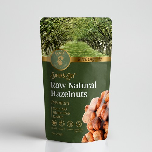 Create a great product package for Aznut hazelnuts Design by znakovanj