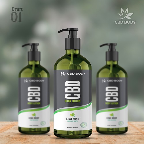 CBD Body Lotion Label Design Contest Design by Manoj Gajjar