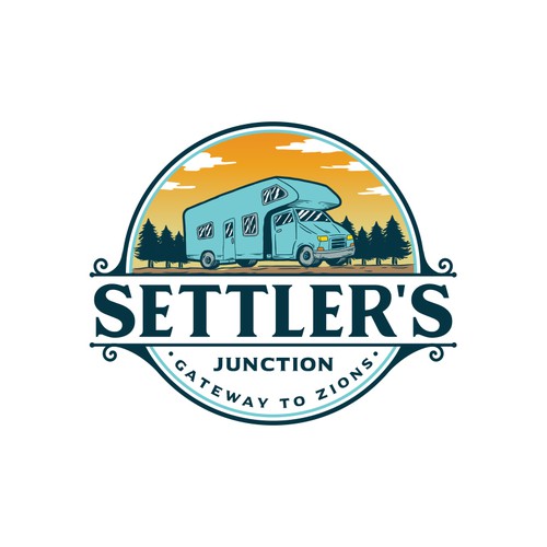 Logo Design for Settler's Junction RV Resort Design by Athenaッ