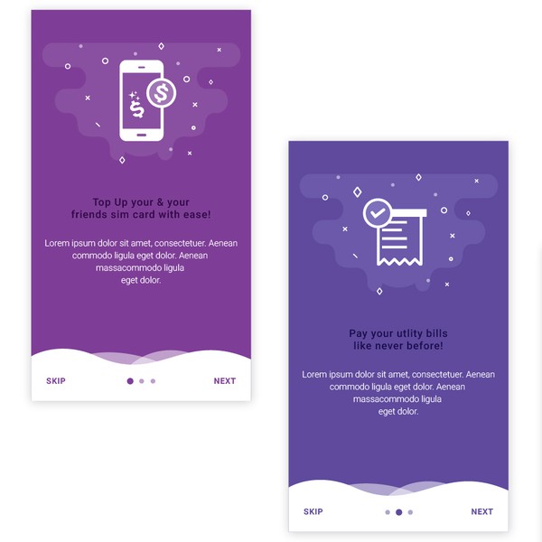 Tour Screens Design for 7 Star App