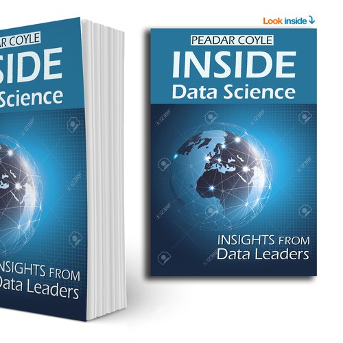 Design a cool, trendy ebook cover for 'Inside Data Science'. Design by Merc Studio