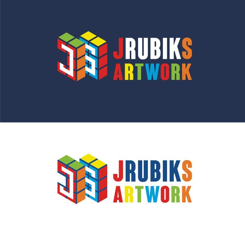 Puzzle together a Rubiks Cube Art business design! Design by naya89