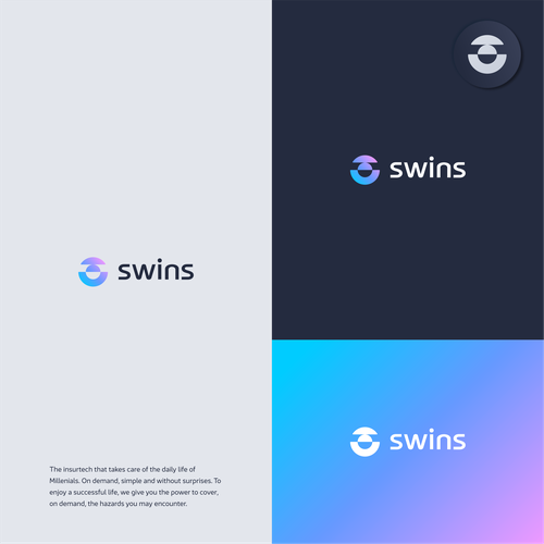 Insurtech logo: minimal design / new age geometric look / realistic iconography Design by gaviasa