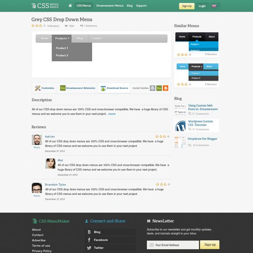 Design di website design for CSS Menu Maker di amiro