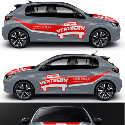 Simple Classy car design for a company that teach people how to drive Design by theANUNGs