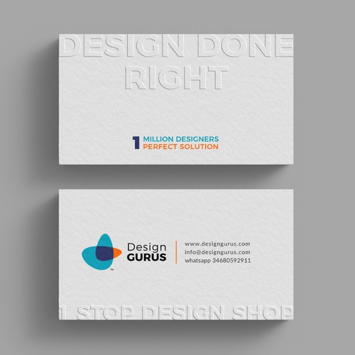 Business Card for DesignGurus.com Réalisé par IK_Designs