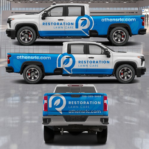 Growing lawn care company needs the first of many new vehicle wraps. Design by J.Chaushev