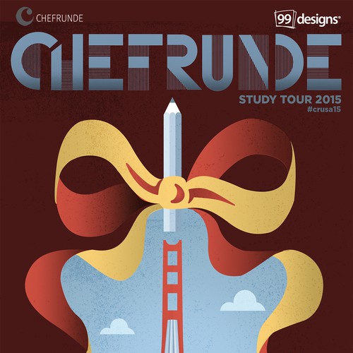 Design a retro "tour" poster for a special event at 99designs! Design by fantuzzig