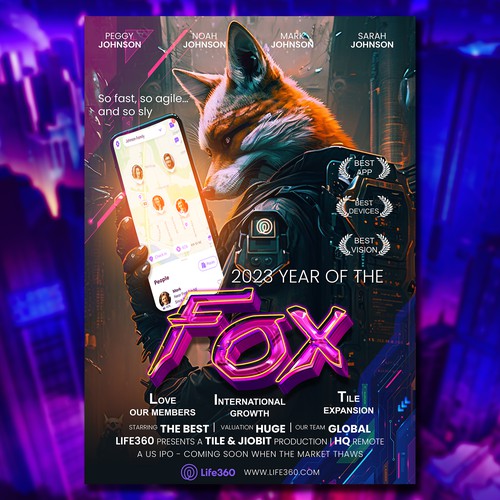 Design di Life360 2023 Year of the Fox Poster di Rockinrule