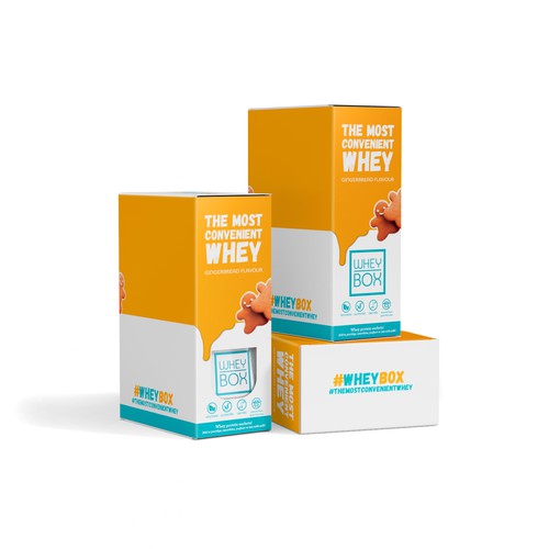 Design a retail case for our whey protein sachets Design by syakuro