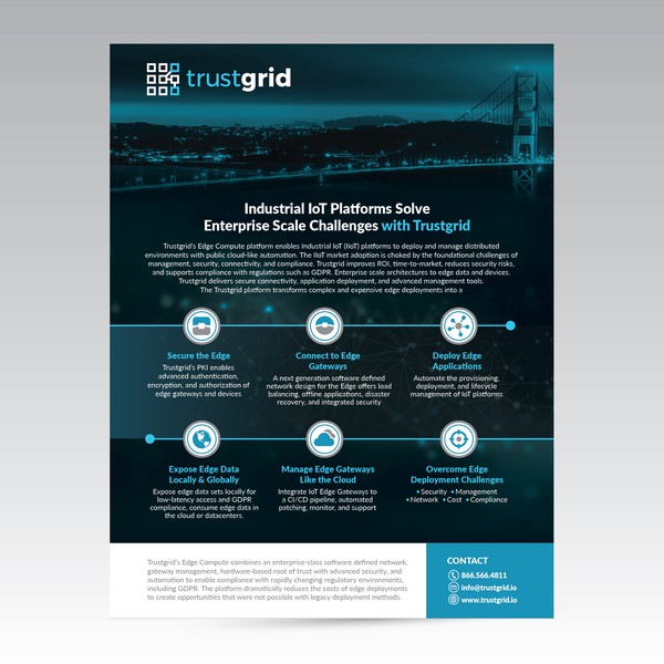 Design by Mika90 titled "Page Brochure for Edge Computing Trustgrid"