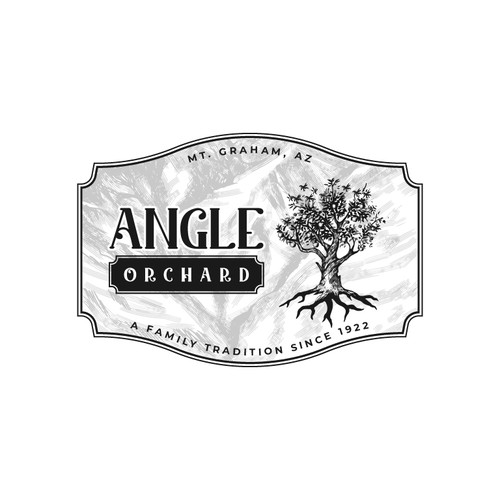 100 year old orchard logo. Design by Yeh