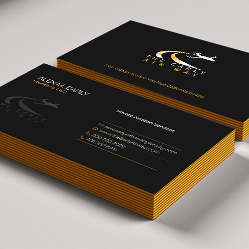 Business Card For Private Jet Charter Company Business Card Contest 99designs