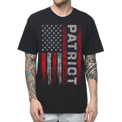 Develop a patriotic shirt that represents: The individual patriot, God, Family, Country Design von -Diamond Head-