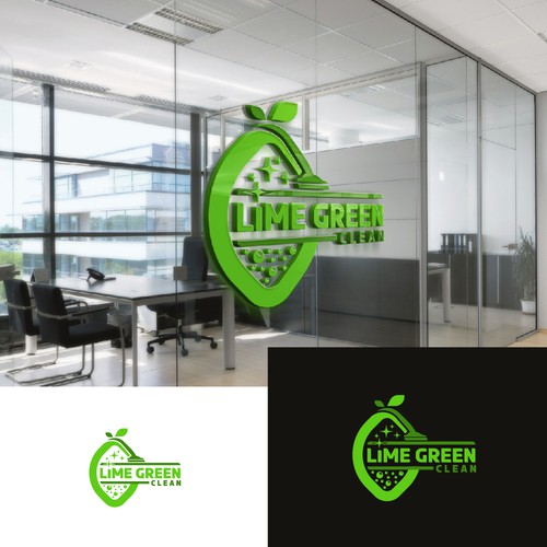 Lime Green Clean Logo and Branding Diseño de Elhamdhi