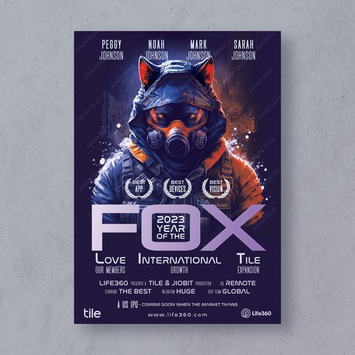 Life360 2023 Year of the Fox Poster Design by Lakṣya