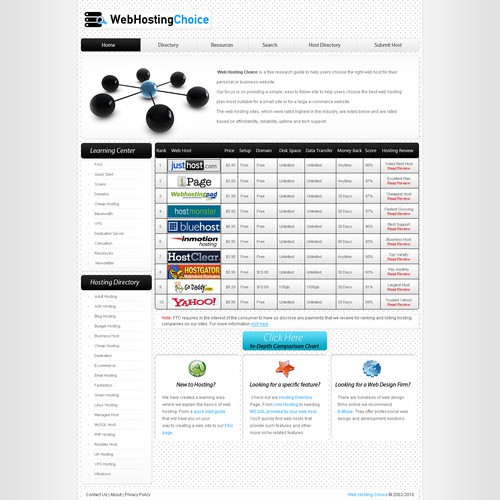 Redesign WebHostingChoice.com Design by 3dking