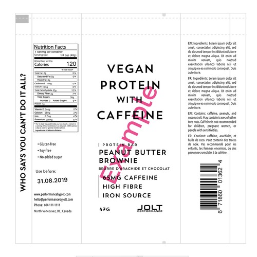 Design a modern, catchy package for a healthy premium energy bar Design by ░md