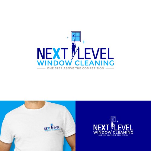 eye-catching window cleaning logo, appeals to homeowners. Design by Elite Craters
