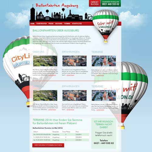 Web page design contest entry by gluecksrocka