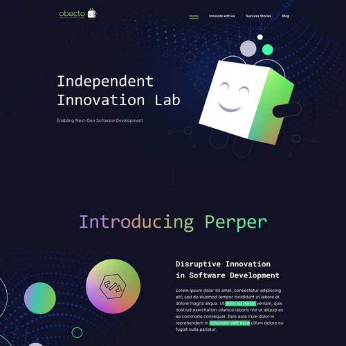 High-Tech Software Innovation Lab - New Website Design Design by uiux-designer