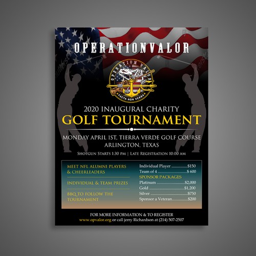 FLYER - Veteran's Charity Golf Tournament Design by Dzhafir