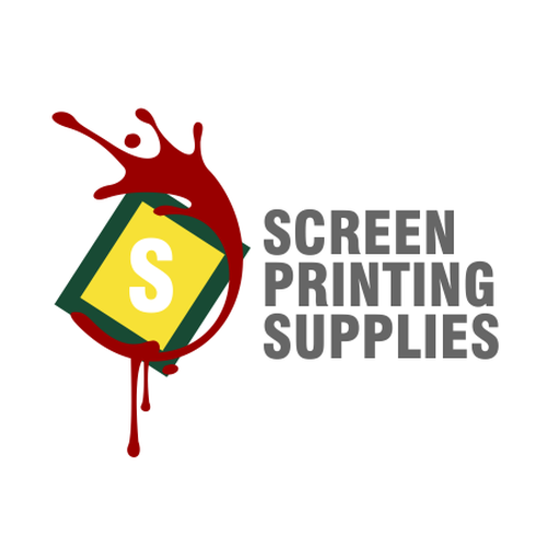 logo for Screen Printing Supplies Diseño de yellowstar