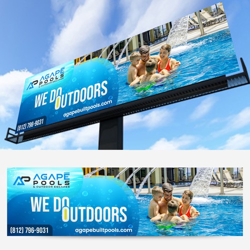 POOL AND OUTDOOR LIVING BILLBOARD DESIGN Design by rskideas